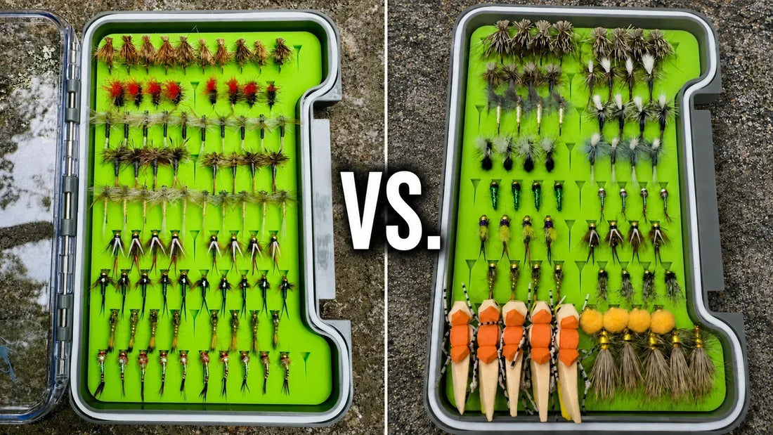 Essentials vs All-Water Arsenal loaded fly box comparison for WNC trout fishing