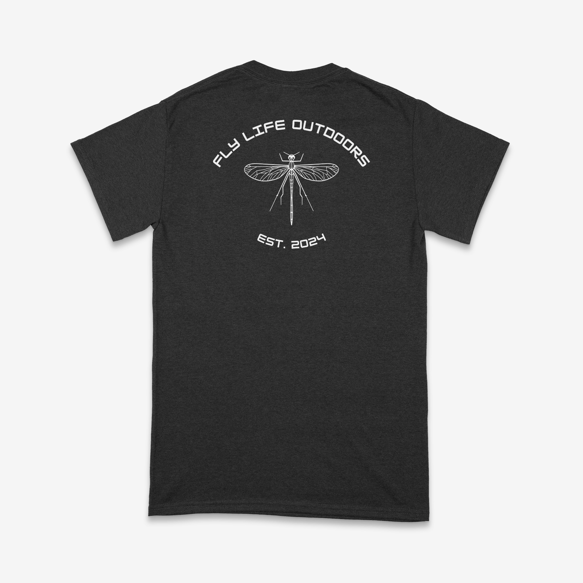 Back of The Skeleton Fly Tee in black with a white graphic | Black