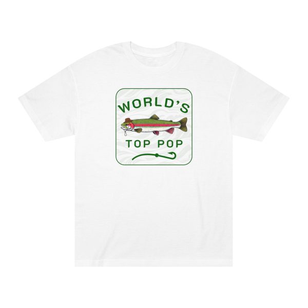 fishing enthusiast tee, world's top pop graphic tee, unisex casual wear, great gift for fishermen, summer outdoor apparel, fishing shirt