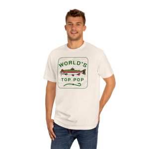 fishing enthusiast tee, world's top pop graphic tee, unisex casual wear, great gift for fishermen, summer outdoor apparel, fishing shirt