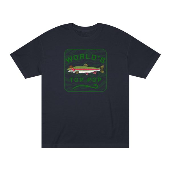 fishing enthusiast tee, world's top pop graphic tee, unisex casual wear, great gift for fishermen, summer outdoor apparel, fishing shirt